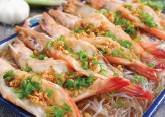 Steamed Prawn Garlic — Chinese dish at Pokhara Chinese Restaurant